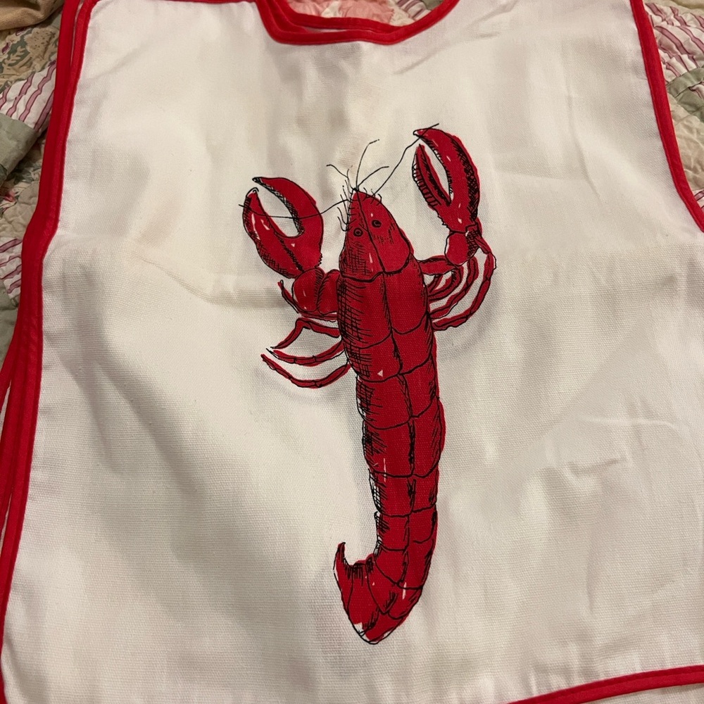 Adult Lobster Cotton Print Bib - 7